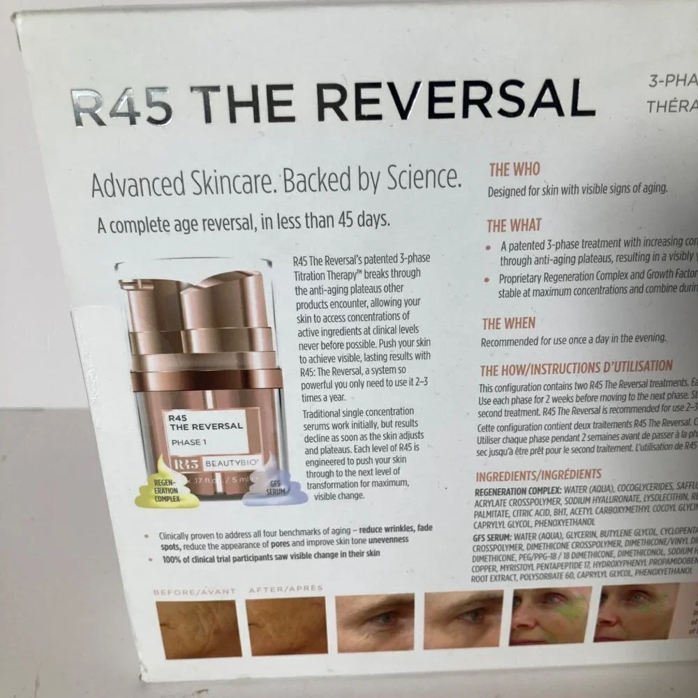 BeautyBio R45 The Reversal Skin Treatment Phase‎ 1-3 New in Box